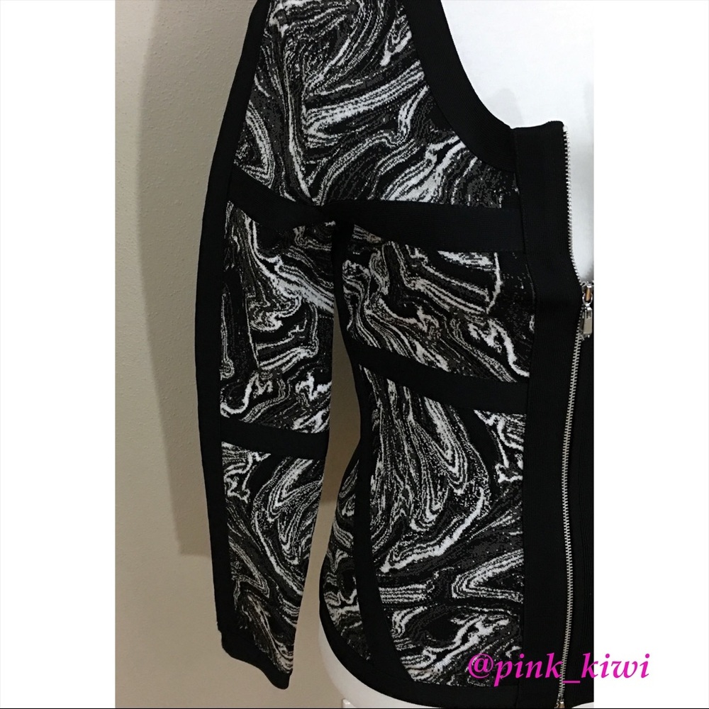 Robert Rodriguez Marbled Intarsia Graphic Jacket - Picture 5 of 9